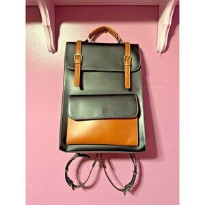 ECOSUSI New PU Leather Backpack for Laptop 15.6 inches Unisex - Vintage Style